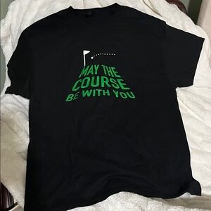 Gildan Black Tee with Green Graphic